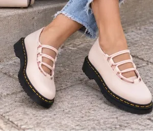 Dr. Martens Pale Pink Mary Jane Loafers with Black Platform Sole size 8 thumbnail 1