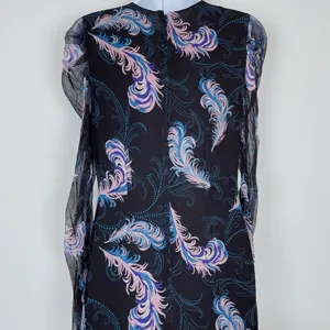 Bellevue Feather Black Zariah V Neck Long Sleeve Maxi Dress Wedding Guest thumbnail 6