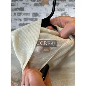 J. Crew | women white merino wool turtleneck sweater thumbnail 2