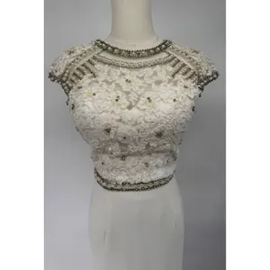 Sherri Hill 50025 White Two Piece Open Back Beaded‎ Gown Size 2 New! thumbnail 8