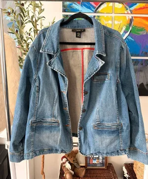 Women’s Casual Denim Jacket Blazer Size 26/28 Jean Jacket Vintage Streetstyle thumbnail 1