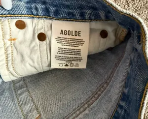 Agolde Parker Light Wash Distressed Denim Cutoff Shorts thumbnail 4