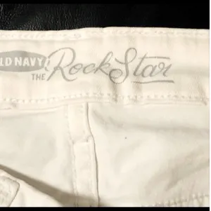Old Navy Rock Star White Jeans thumbnail 4