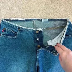 Mudd Blue Vintage Denim Frayed Waist Flared Jeans Mid Rise Cotton Size 7 Junior thumbnail 3