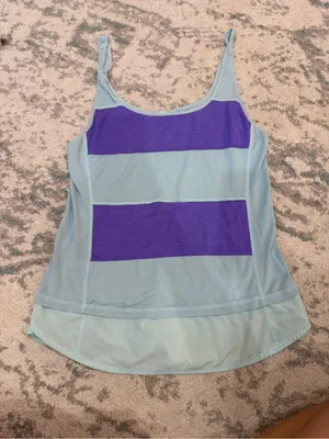 Lululemon Run Mod Moves Singlet 8/10 Y2K Aquamarine Power Purple Tank thumbnail 3