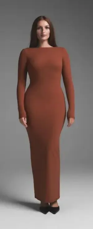 Skims fits everybody low back long dress - saffron Small NWT SOLD OUT thumbnail 1