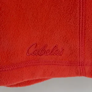 Cabelas Womens Fleece Pullover Quarter Zip Coral Orange L77SH262 Size M thumbnail 2