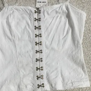 Free People White Lace-Trimmed Tank Size S thumbnail 4