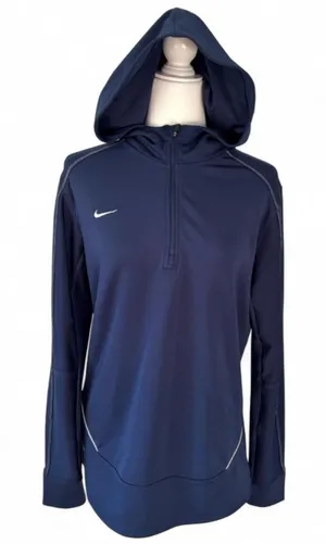 Nike Hooded Running Top Size Medium Quarter Zip Dri-Fit Lightweight Layering thumbnail 1