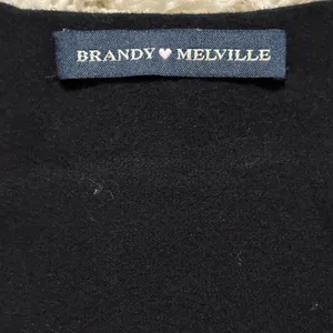 Brandy Melville Black Ruched Short Sleeve Tee One Size thumbnail 5
