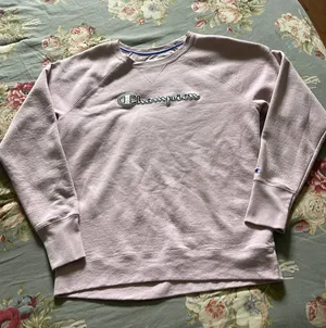 Champion Sweatshirt Light Pink Size Adult Large Vintage thumbnail 5