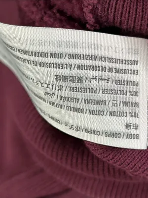 Abercrombie & Fitch Plum Half-Zip Fleece Cotton Blend Pullover Sweatshirt thumbnail 6