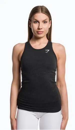 Gymshark Black Seamless High-Neck Tank Top thumbnail 1