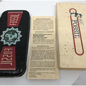 Vintage Retro 1990 Fossil Ladies Watch In Tin and Sleeve Hong Kong *Doesn't Work thumbnail 3