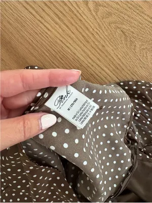 Frankie's Bikinis Brown Polka Dot satin dress thumbnail 2