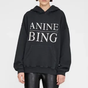 Anine Bing Harvey Serif Sweatshirt in Black - NWT thumbnail 2