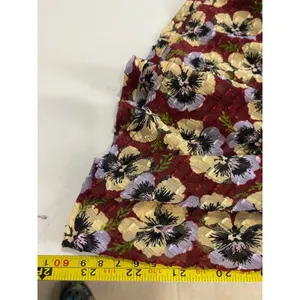 Madewell Floral Violet Pansy Blouse Burgundy Long Sleeve Peplum XS Fall Florals thumbnail 8
