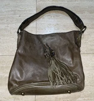 Patricia Nash Bohemian Style Italian Leather Bucket‎ Handbag Brown thumbnail 1
