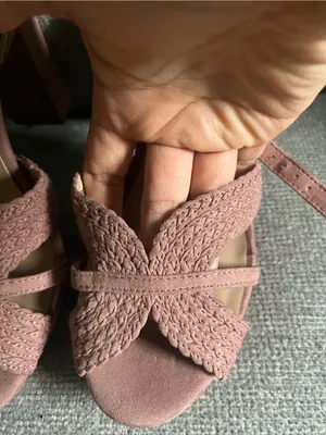 Kaari Blue Mauve Woven Slingback Heels thumbnail 3