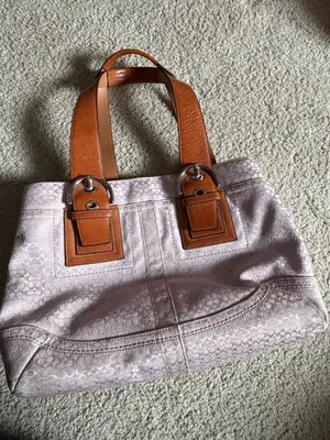 Vintage Coach Soho Lavender Signature Buckle Tote F12311 thumbnail 2