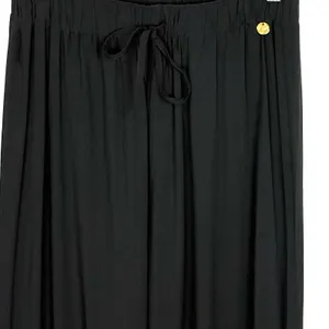 Sun68 Womens Viscose Wide Leg Drawstring Pants Black Relaxed Beach Size Medium thumbnail 9