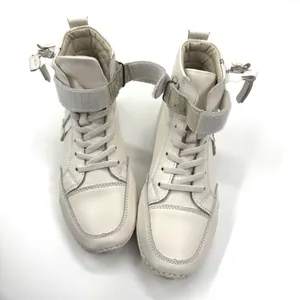 Laceup Box Boots Round Toe Leather Winter Ankle Boots Nonslip High Top Sneakers thumbnail 6