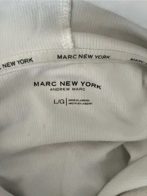 Marc New York Pullover Hoodie Womens Large Cream Ivory Kangaroo Andrew Marc thumbnail 11