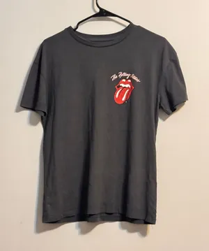 Pull&Bear Black Rolling Stones Logo‎ Tee thumbnail 1