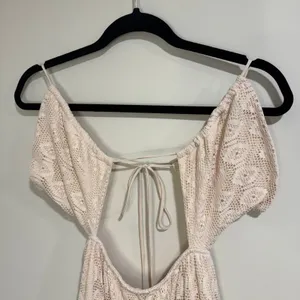 Indikah Womens Sexy Cream Lace Cut Out Tiered Midi Dress Flowy Size XS/Small thumbnail 8