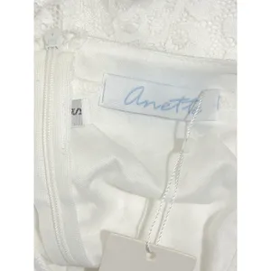 Anette White Floral Lace High Low Halter Dress Sleeveless New‎ With Tags Size S thumbnail 4