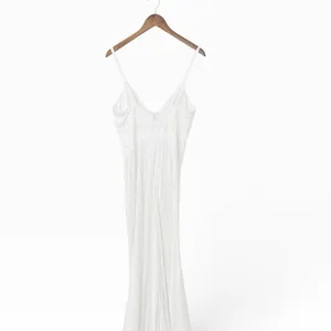 Lulus Stunning Vow White Beaded Sequin Maxi Dress size Large thumbnail 6