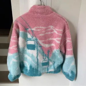 NWT Anthropologie Beach Riot Leona Slopes Fleece Sherpa Pullover in Pink thumbnail 3