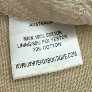 WHITE FOX Power Play Wide Leg Mid Rise Pants‎ Tan / Oatmeal Medium thumbnail 5