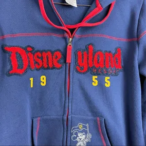 Disney Disneyland Resort Embroidered Patch 1955 Full Zip Hooded Jacket Size Large thumbnail 2
