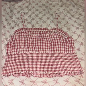 American Eagle Pink and White Checkered Top thumbnail 2
