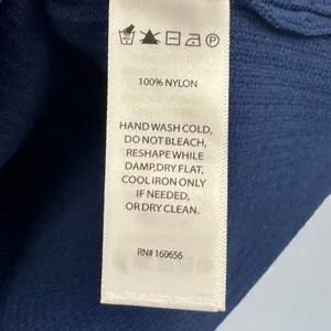 Happily Grey Ribbed Knit Tank Top Cobalt Blue Crew Neck Size Large Minimalist thumbnail 5