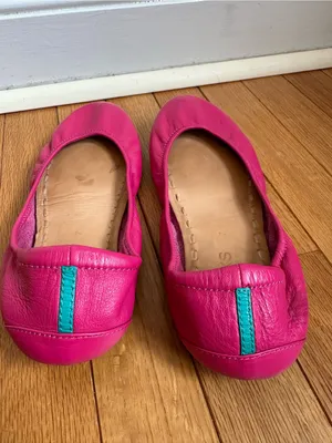 Tieks Fuchsia Pink Leather Ballet Flats Womens 7 thumbnail 3