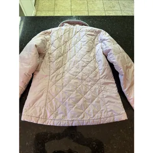 Columbia Women's Coat Jacket Sz M Pink Gray Puffer Quilted Full Zip Pockets thumbnail 6
