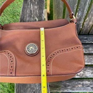 Dooney‎ & Bourke Tan Pebbled Leather Zipper Closure Hobo Shoulder Bag W thumbnail 14