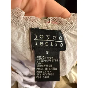 Joyce Leslie Grey Off Shoulder Lace Peplum Ruffle Top‎ Small Boho Cottage thumbnail 3