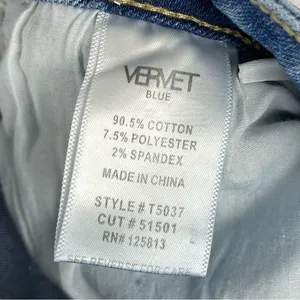 Vervet Size 30 Blue High Rise Distressed Raw Hem Straight Leg Crop Jeans Cali thumbnail 5