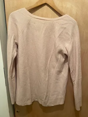 women’s v neck merino wool blend v neck sweater size small thumbnail 6