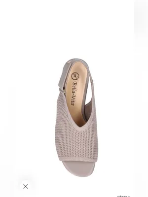 Bella Vita Women's Marin Wedge Sandal shoes beige natural knit 7.5 narrow thumbnail 4