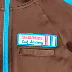 Hollister Women’s Size Small Track Jacket Brown San Clemente Surf Academy thumbnail 2