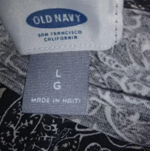 Old Navy L Black White Floral Stretch Tank Top thumbnail 5
