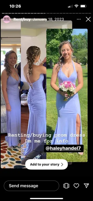 Prom Dress Purple Size 2 thumbnail 2