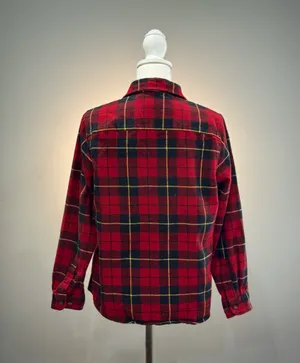 Red L.L. Bean Relaxed Fit Flannel Button Down Size SP EUC thumbnail 2