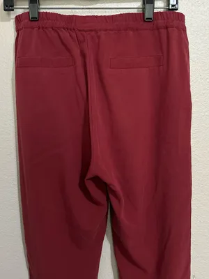 Marine Layer Allison Burgundy Relaxed Fit Pull On Trouser Pants Women’s Small thumbnail 6
