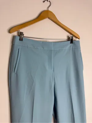 Talbots City Twill Ankle Pants Size 8 Light Blue Straight Leg Fully Lined thumbnail 6