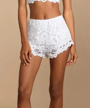 White lace Free people shorts! thumbnail 1